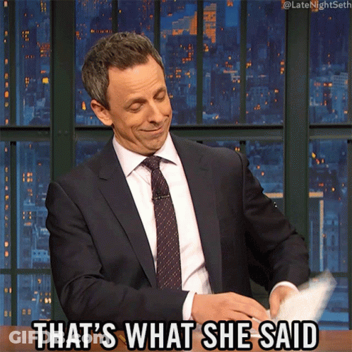 Man In Suit Smiling Says Thats What She Said GIF