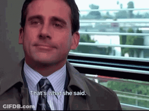 Man In Suit Smiling Says Thats What She Said GIF