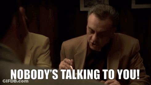 Man In Suit Smoking Cigarette Nobody Talking To You GIF