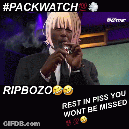 Man In Suit Smoking Rip Bozo Rest In Piss You Won't Be Missed GIF