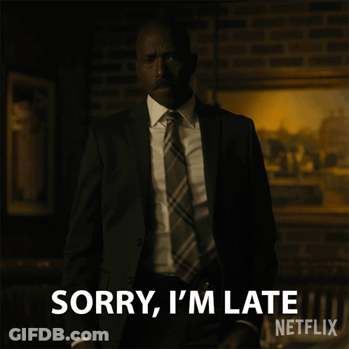 Man In Suit Sorry I'm Late GIF