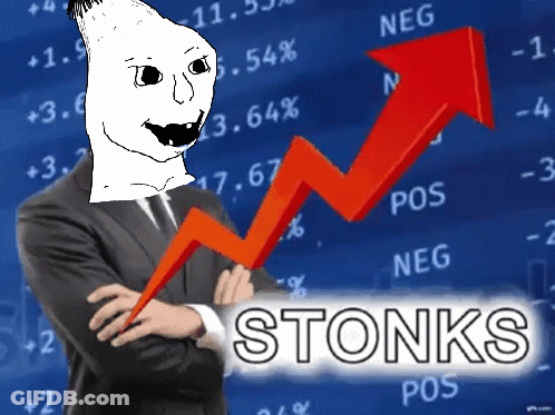 Man In Suit Standing Before Stock Chart GIF