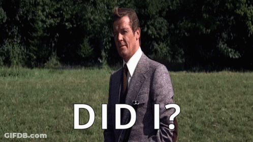 Man In Suit Standing In Field Saying Did I GIF