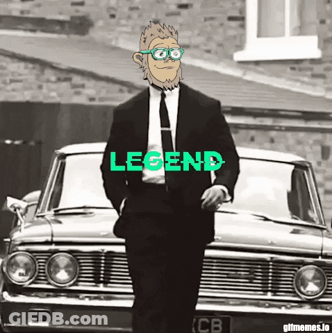 Man In Suit Standing In Front Of Car Saying Legend GIF