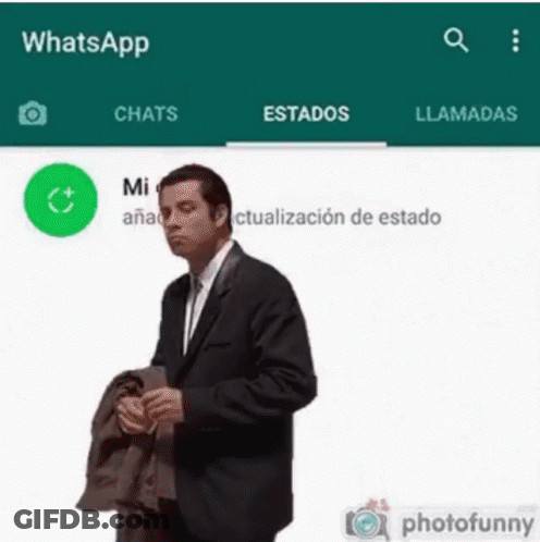 Man In Suit Standing In Front Of WhatsApp GIF