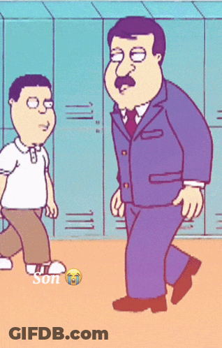 Man In Suit Standing Next To Boy With Son GIF