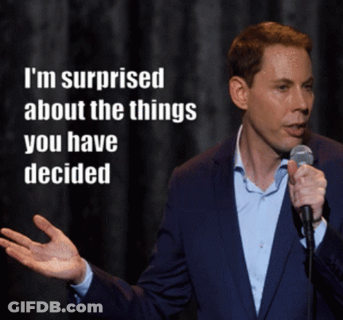 Man In Suit Surprised About Things You Decided GIF