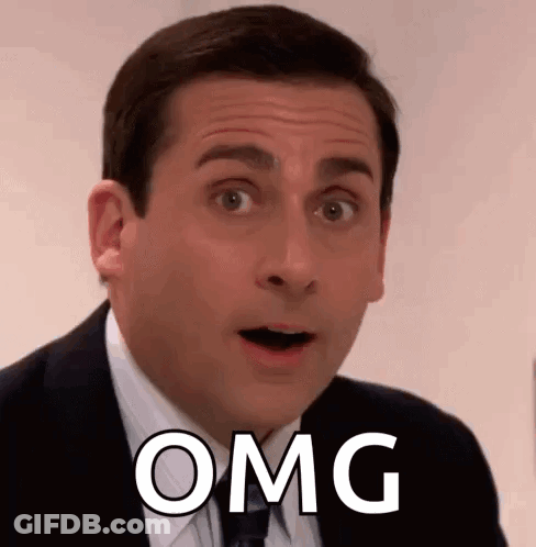 Man In Suit Surprised With OMG GIF