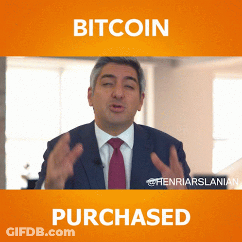 Man In Suit Talking About Bitcoin GIF