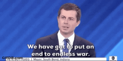 Man In Suit Talking About End To Endless War GIF