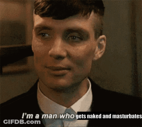 Man In Suit Talking About Masturbation GIF