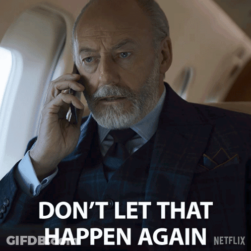 Man In Suit Talking On Cell Phone Don't Let That Happen Again GIF