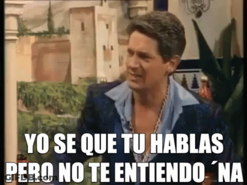 Man In Suit Talking Spanish To Another Man GIF