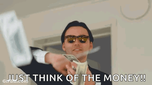 Man In Suit Throwing Money In Air GIF