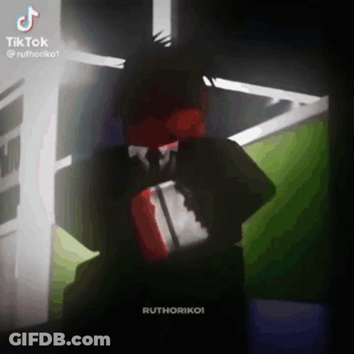 Man In Suit Tie Dark Room Green Background GIF