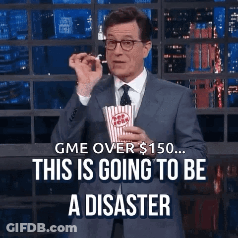 Man In Suit Tie Saying GME Over $150 GIF