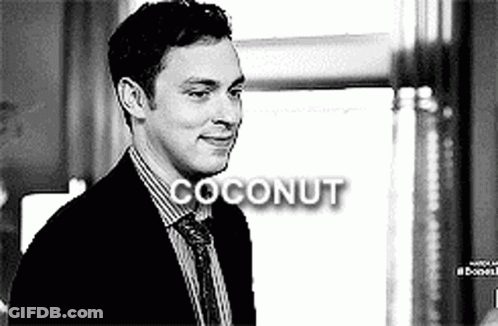 Man In Suit Tie Smiling Black White Coconut GIF