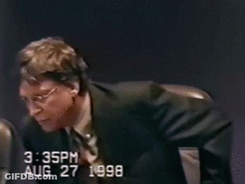 Man In Suit Tie Speech Aug 27 1998 GIF