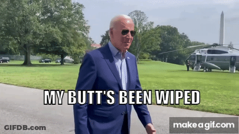Man In Suit Walking Down Road Saying My Butt's Been Wiped GIF
