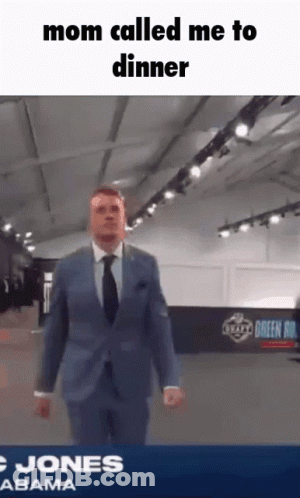 Man In Suit Walking Mom Called Me To Dinner GIF