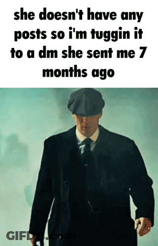 Man In Suit Walking She Doesn't Have Any Posts GIF