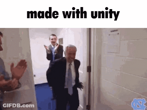 Man In Suit Walking Through Doorway Made With Unity GIF