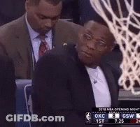 Man In Suit Watching Basketball GIF