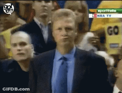 Man In Suit Watching Basketball Game GIF