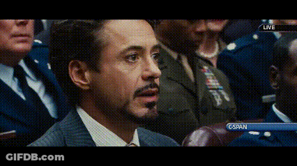 Man In Suit Watching C-SPAN Broadcast GIF
