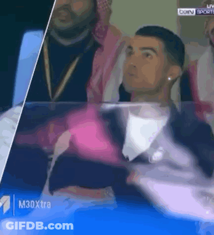 Man In Suit Watching Soccer Match GIF