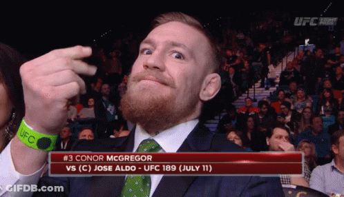Man In Suit Watching UFC Match GIF