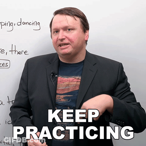 Man In Suit White Board Keep Practicing GIF