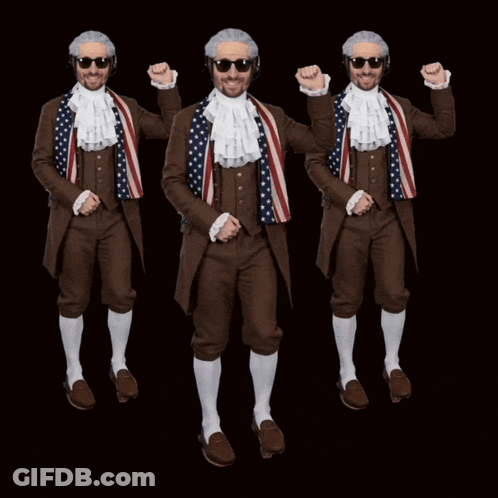 Man In Suit With American Flag Jacket GIF