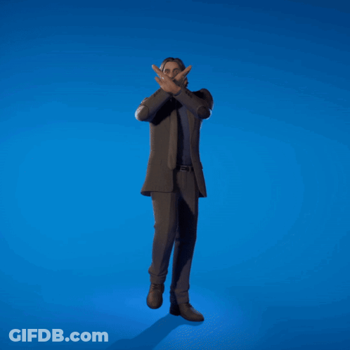 Man In Suit With Arms In Air GIF