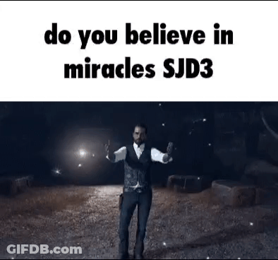 Man In Suit With Arms Outstretched Before Glowing Light GIF