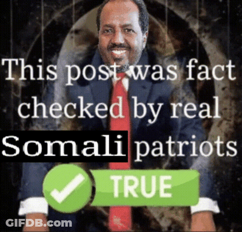 Man In Suit With Caption This Post Was Fact Checked By Real Somali Patriots True GIF