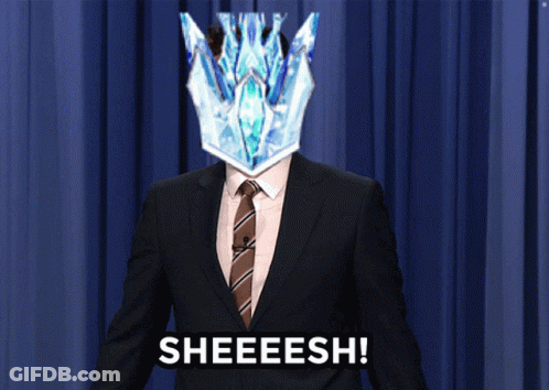 Man In Suit With Crown Saying Sheeesh GIF