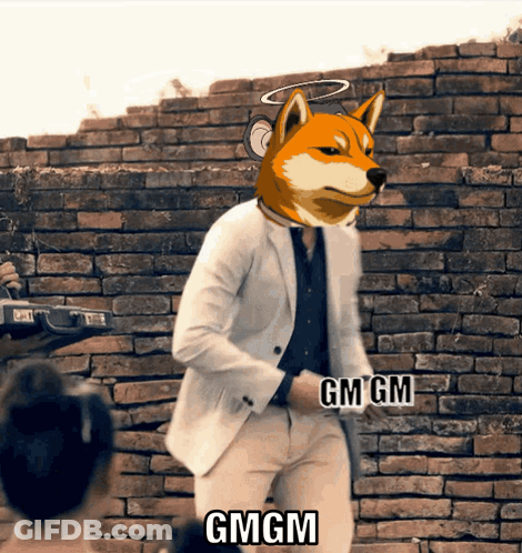 Man In Suit With Dog On Head GMGM GIF
