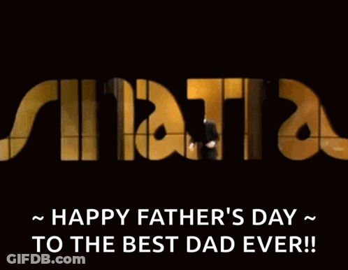 Man In Suit With Happy Father's Day Best Dad Ever Sign GIF