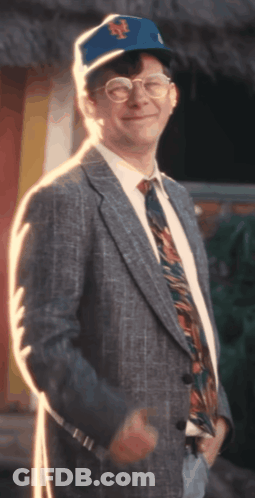Man In Suit With Hat Letter M GIF