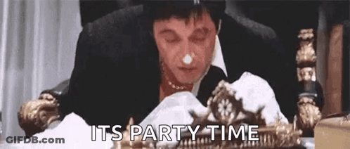 Man In Suit With Napkin And Clock GIF