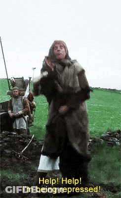 Man In Suit With Not Today Peasant Sign GIF