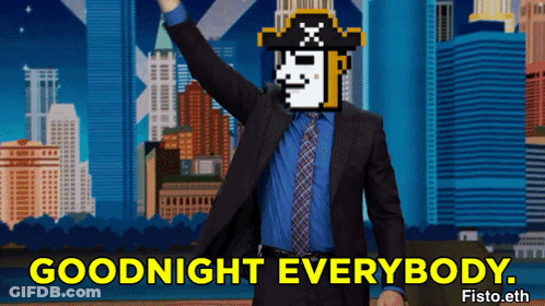 Man In Suit With Pirate Hat Says Goodnight Everybody GIF