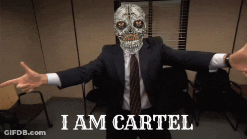 Man In Suit With Skull Face I Am Cartel GIF