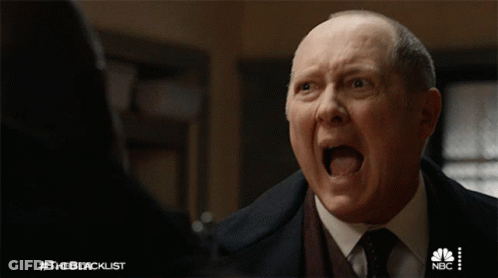 Man In Suit Yelling At Another Man NBC Ad GIF
