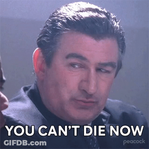 Man In Suit You Can't Die Now Peacock GIF