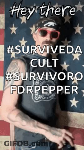 Man In Sunglasses And Bandana Says Hey GIF