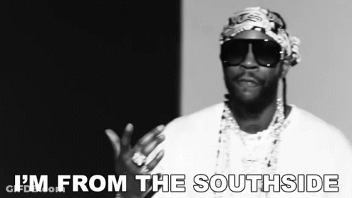 Man In Sunglasses And Bandana Says Southside GIF