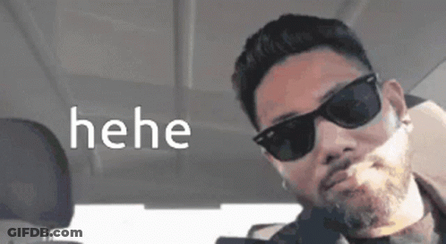 Man In Sunglasses And Beard In Car GIF