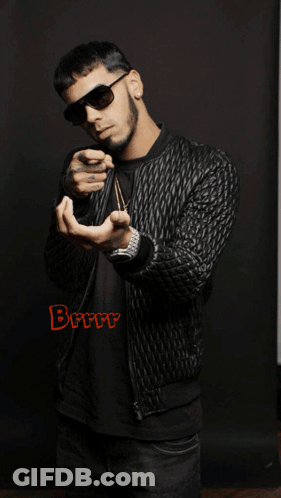 Man In Sunglasses And Black Jacket Brrry GIF